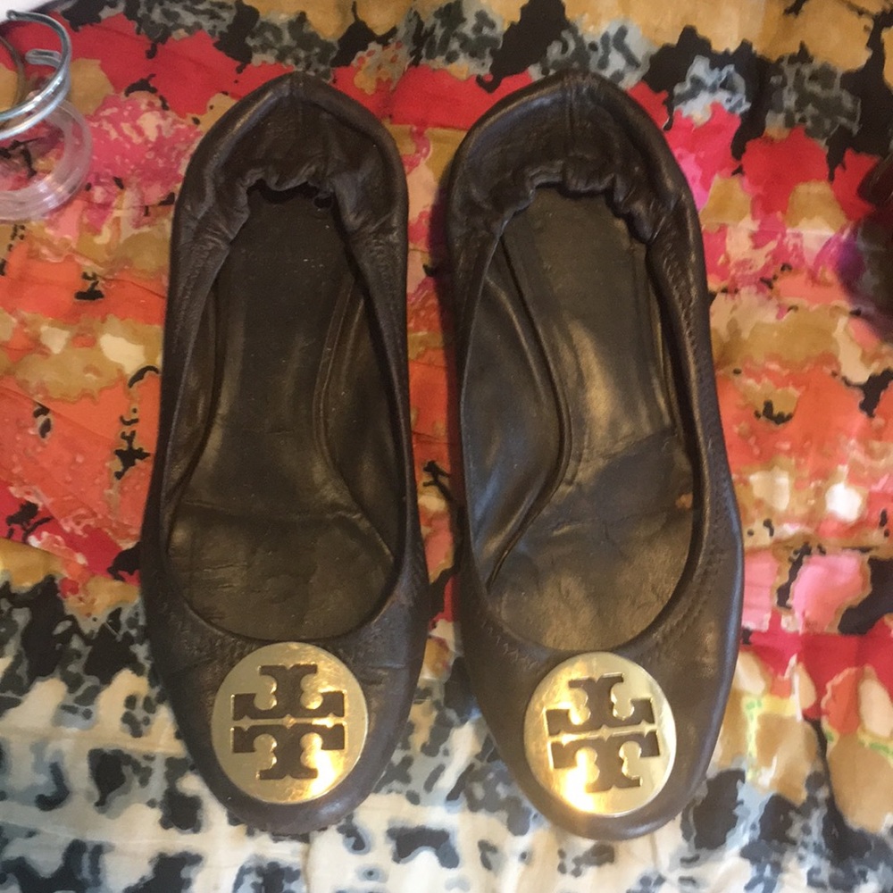Brown Tory Burch Flats
